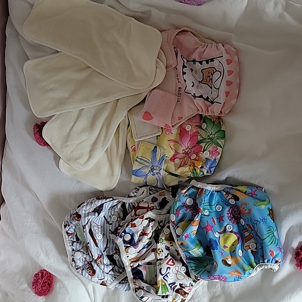 Kawaii baby cloth diapers and wegreeco swim diapers